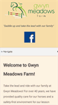 Mobile Screenshot of gwynmeadowsfarm.com